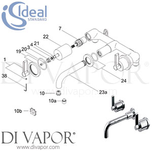 Ideal Standard Silver E0063AA Basin Taps Spare Parts - IDL DV 380
